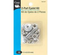 Dritz 2-Part Eyelet Kit W/Tools 1/4" 15/Pkg-Nickel