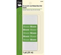 Dritz 9303 W Ribbed Non-Roll Elastic, White, 1 - 1/5,1 cm