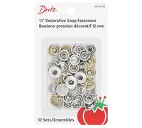 Dritz-Bottoni a Pressione in Metallo 1/2" 12/Pkg-Nickel, a Forma di Cerchio