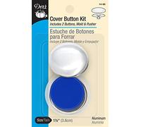 Dritz Cover Button Kit, Nickel Bottoni, Alluminio, Nichel, Size 60-1-1/2-Inch, 2 unità
