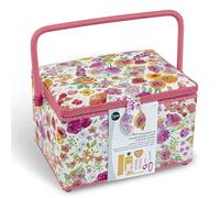 Dritz Kit di cestini da Cucito Grandi, Rosa e Arancione Riempito