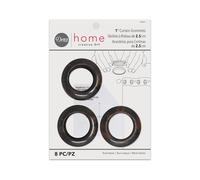 Dritz Occhielli per tende con diametro interno da 2,5 cm, confezione da 8, marrone rustico