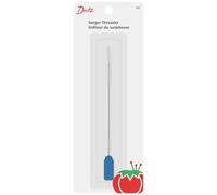 Dritz Serger Needle Threader with Protective Plastic Sleeve, 1 Count Infila ago, Metallo, Blu, 1 Confezione