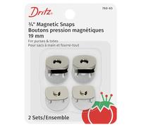 Dritz Square Magnetic Snaps 3/4" 2/Pkg-Nickel