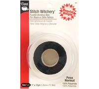 Dritz Stitch Witchery-Nastro Adesivo Fusibile, 2,5 cm m, Peso Regolare, 1 Rotolo, Nero, 1-inch X 13-Yards, 11 unità