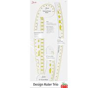 Dritz Trio di righelli di design con design stilistico, righello curvo e curvo per cucire