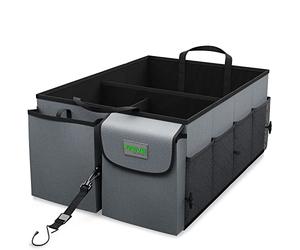 Drive Auto Products Organizer per Auto Pieghevole Regolabile Universale con Cinghie di Sicurezza - per Sedile o Bagagliaio - Non Scivola Via - Multitasche - Resistente - in Attesa di Brevetto