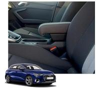 Drive Design Bracciolo Compatibile A3 8Y dal 2020 in avanti in Tessuto Grigio Scuro Antracite - Regolabile in Lunghezza - Compatibile solamente per A3 Senza bracciolo Originale