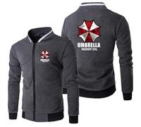 Drive Jacket Resid.ent evil, Giubbino Baseball Classica da Esterno Full Zip, Cappotti Vintage Fashion Unisex, per Primavera Autunno, Tasche(Gray,XL)