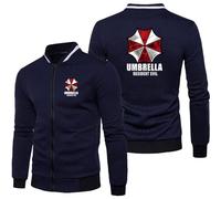 Drive Jacket Resid.ent evil, Giubbino Baseball Classica da Esterno Full Zip, Cappotti Vintage Fashion Unisex, per Primavera Autunno, Tasche(Blue,XL)