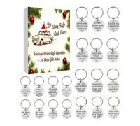 Drive Safe Keychain Advent Calendars - 24-Day Car Key Ring Countdown, Fun Seasonal Gift for Dad, Husband, Son, Drivers, Commuters, New Car Owners, Young Adults, and Travelers