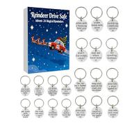 Drive Safe Keychain Advent Christmas Calendar, 24 Days Car Key Chain, Keyring Countdown Calendar, For Holiday, Dad, Husband, Son, Drivers, Daily Commuters, New Car Owners, Young Adults, Travelers