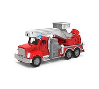 Driven by Battat - Autopompa a braccio, 20 cm - Camion dei pompieri giocattolo per bambini - Camion giocattolo con luci e suoni - Parti mobili - 3 anni +