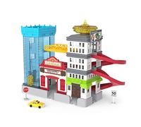 DRIVEN by Battat Big City Cruisin', playset città Serie Pocket, Cinema | Set da 7 con edificio, 2 rampe curve, 1 rampa dritta, 2 segnali e taxi esclusivo; compatibile con Serie Pocket; 3+ anni