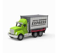 Driven by Battat - Camioncino per consegne, 18 cm - Camion contenitore giocattolo con luci e suoni - Piccolo veicolo giocattolo per container navali - Parti mobili - 3 anni +