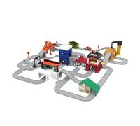 DRIVEN by Battat - Costruisci una città tascabile (140 pezzi) - Playset città con veicoli ed edifici giocattolo - Accessori per auto giocattolo per bambini - Gioco di finzione