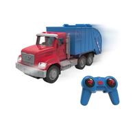 Driven by Battat - Dumper RC, 18 cm - Guidato da Battat - Camion riciclatore giocattolo con telecomando - Parti mobili - Luci e suoni - Bambini 3 anni +
