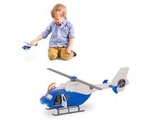 Driven by Battat - Elicottero, 20 cm - Elicottero giocattolo con luci e suoni - Piccolo veicolo di emergenza giocattolo blu - Veicolo di salvataggio per bambini - Parti mobili - 3 anni +