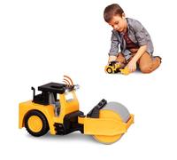 Driven by Battat - Rullo compressore, 7 pollici - Rullo compressore giocattolo per bambini - Veicolo da costruzione giocattolo - Luci e suoni - Parti mobili - 3 anni +