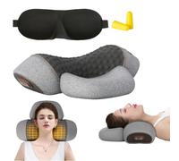 DriveNova Fisiorest - Massaggiatore 3 in 1 per il Collo Artuvate Cervicale, Core Hero 3-In-1 Massage Pillow, Massaggio Profondo e Rilassamento, con Calore, con Trazione per Aiutare a Dormire