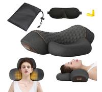DriveNova Fisiorest - Massaggiatore 3 in 1 per il Collo Artuvate Cervicale, Massaggiatore Cervicale Elettrico Riscaldante, Massaggio Profondo e Rilassamento, con Trazione per Aiutare a Dormire (Nero)