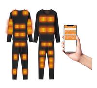 DriveNova Set di Biancheria Intima Termica Riscaldato Elettrico, USB Intimo Termico Riscaldata per Uomo Donna, 28 Zone Riscaldato Tuta Termica Set con Temperatura Regolabile per Moto, Sci