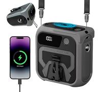 DriveNova Ventilatore a clip 5 in 1, batteria portatile 10000 mAh, autonomia 7 - 36 ore, ricaricabile, con corda, 5 velocità del vento, per esterni