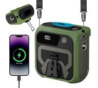DriveNova Ventilatore da Cintura Portatile 10000mAh Con 5 Velocità - 36H Ricaricabile USB Con Power Bank e Torcia - Mini Con Clip per Maglietta