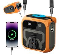 DriveNova Ventilatore da Cintura Portatile,10000mAh Ventilatore a Batteria con 5 Velocità,36H Ventilatore a Vita Portatile USB Ricaricabile con Power Bank e Torcia,Mini Ventilatore Maglietta con Clip