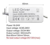 Driver a corrente costante AC85-265V 1w 3w 4w 7w 8w 12w 15w 20w 18w 24w 25w 36w Driver LED Modulo di alimentazione trasformatore 300mA(18-24W 300mA)