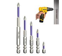 Driver Bit Set, Magnetic Screwdriver Kit, Power Tool Accessory, Chrome Plated Finish, Precision Tips, Compact Storage Box, Strong Grip, Multipurpose Fit, Perfect for Mechanics, Carpenters, Home