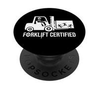 Driver dell'operatore del carrello elevatore certificato divertente certificato del carrello elevatore PopSockets PopGrip Adesivo