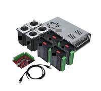 Driver motore passo-passo Kit 4 assi Nema23 Motore 2.5N 100mm TB6600 DM542 dm556 + Scheda controller mach3 + alimentatore 350W(Dm556 Driver,8mm dual shaft)