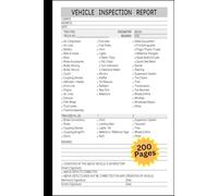 Driver Vehicle Inspection Report Book: Daily Vehicle Inspection Checklist Log Book for Drivers and Truckers, 200 Single-Sided Sheets