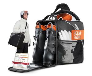 Driver13 borsa combinata per scarponi/scarpe da sci (bootbag) con scomparto casco, borsa per scarponi da sci e boots snowboard, nero