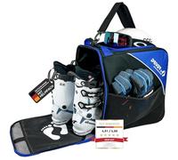 Driver13 Borsa per scarponi da sci con scomparto posteriore per stivali o scarponi da snowboard (nero-blu)