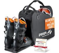 Driver13 borsa porta scarponi da sci (bootbag) con scomparto casco e scomparto maschera, per scarponi da sci e boots snowboard, tasche extra, nero