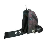 Driver13 borsa stivali equitazione Deluxe con scomparto casco, borsa per stivali fino a 60 cm, tracolla, marrone, 35 x 30 x 60 cm