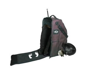 Driver13 borsa stivali equitazione Deluxe con scomparto casco, borsa per stivali fino a 60 cm, tracolla, marrone, 35 x 30 x 60 cm