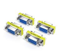 DriverGenius Adattatore Gender Changer RS232 Seriale - 9 Pin DB9 Femmina-Femmina (Metallo, RS232F2F-4A, Confezione da 4)