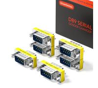 DriverGenius Adattatore Gender Changer RS232 Seriale - 9 Pin DB9 Maschio-Maschio (Metallo, RS232M2M-6A, Confezione da 6)