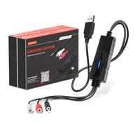 DriverGenius AudioXfer USB Dispositivo Di Cattura Audio - Registra Da Cassette, Vinili, MD E Altro Tramite 3,5mm/RCA Per Appassionati Di Musica & Podcaster | PC, Mac & Linux (2 Pezzo/Pacchetto)