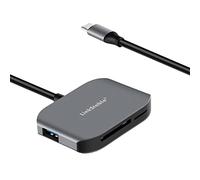 DriverGenius HubStation | Lettore di Schede 4-in-1 USB-C SD 3.0 con Hub USB 3.0 a 2 Porte - Compatto e Veloce per Lavoro Fotografico e Video - PC/Mac/Linux/Android (Alluminio, U3CR05)