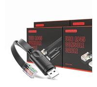 DriverGenius NetConsole | Cavo Console USB a RJ45, Adattatore Rollover per Gestione di Rete e Risoluzione dei Problemi, Compatibile Windows/macOS/Linux 【U2RJ45-RA, 4 pezzo/confezione】