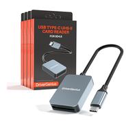 DriverGenius ProRead V9 | Lettore Schede SD UHS-II USB-C - Lettore ad Alta Velocità UHS-II SD4.0 V90 per Schede SD/SDHC/SDXC, Windows/Mac/iPad Pro, Corpo in Metallo per Foto, Video & DSLR【Set da 4】