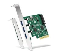 DriverGenius Scheda di Espansione USB PCIe a 3 Porte (3 x USB-A), Adattatore USB 3.2 Gen 2 10Gbps per PC Desktop, Compatibile con PCIe x4/x8/x16, Windows 11 e Linux【Staffa Full Height & Low Profile】