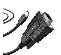 DriverGenius SerialEdgeX Adattatore USB-C a Seriale/RS232 (DB9) con 3 x LEDs - Compatibile con Windows 11 e macOS 15 (USB232A-B-C)