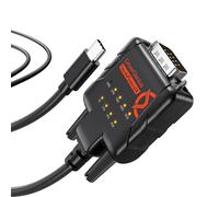DriverGenius SerialGuardX Series | Adattatore USB-C a RS232 Seriale, 9 LED di Monitoraggio Dati, Protetto ESD - Compatibile con Windows 11/macOS 15/Linux, per Ingegneri e Tecnici (RS232-ESD9C)