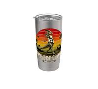 Driverolophis - Parasaurolophus da golf, design retrò Bicchiere termico in acciaio inox doppia parete