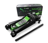DRIVEUPTOOLS Cric Idraulico a Basso Profilo per Auto 2,5 T- Sollevatore professionale-2,5T-Cric Idraulico per auto. Altezza di Sollevamento 85-385mm- Portata del Cric fino a 2500kg